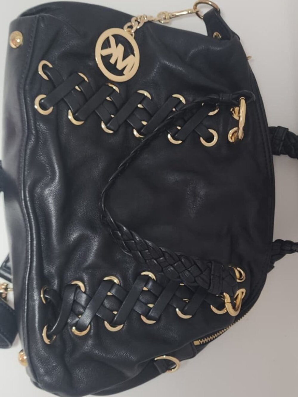 NEW Michael KORS Sexy Black Leather Shoulder/Crossbody Bag - Picture 2 of 5